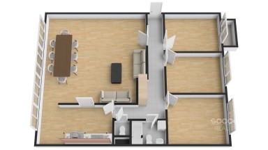 Pronájem bytu 4+kk/B/PS,107 m2, Praha  5 - Smíchov, ul. Ostrovského.