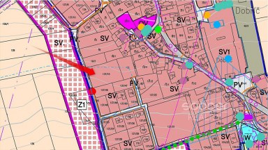 Prodej stavebního pozemku 2813 m2 v obci Dobříč u Prahy, okres Praha - Západ.