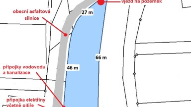 Prodej stavebního pozemku 946 m2, obec Chmelná, okres Benešov