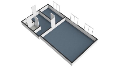 Prodej komerčního prostoru 53,2 m2 (vchod z ulice + výloha) v ulici Lucemburská