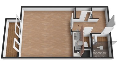 Pronájem krásného bytu 1+kk/B/S, 36 m2, Praha 7 - Holešovice, Tusarova