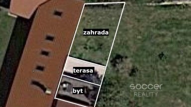 Pronájem části domu - bytu 1+kk + terasa + zahrada, obec Vojkovice, okres Mělník.