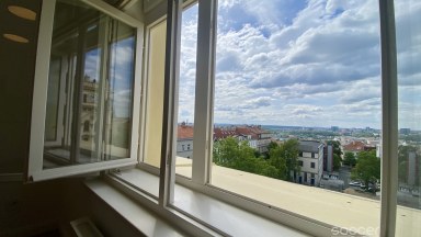 Zcela nový byt krásným výhledem v Korunní ulici, Vinohrady.