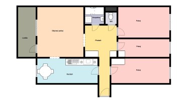 Pronájem bytu 4+1/L, 80 m2, Praha 4  - Háje, Hekrova