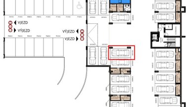 Pronájem garážového stání, 15 m² – Zakšínská ul., Praha 9 – Střížkov