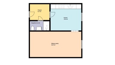 Pronájem bytu 1+1, 44 m2, ulice Křižíkova, Praha 8 – Karlín. 