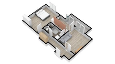 Pronájem krásného bytu 2+1/B, 50 m2, Praha 4 - Braník, Žalmanova.