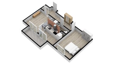 Pronájem krásného bytu 2+1/B, 50 m2, Praha 4 - Braník, Žalmanova.