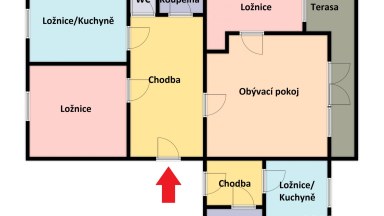 Byt 4+1/terasa/GS/PS/půda, 95 + 11,8 m2 na Praze 9 – Horní Počernice, ul. V Javorech na prodej.