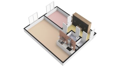 Pronájem hezkého bytu 2+kk/S, 45m2, Praha 5 - Stodůlky, Kurzova