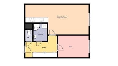 Pronájem hezkého bytu 2+kk/S, 45m2, Praha 5 - Stodůlky, Kurzova