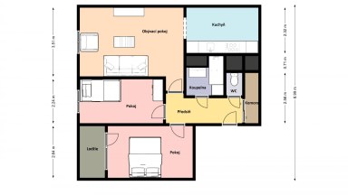 Pronájem hezkého bytu 3+kk/L,S, 70 m2, Praha 4 - Chodov, Jeřábkova