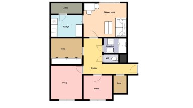 Pronájem bytu 3+1/L/S, 72 m2, Praha 4 - Háje, ul. Anežky Malé