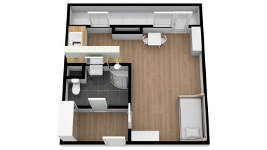 Pronájem krásného bytu 1+kk/L/S, 32 m2, Praha 4 - Krč, Milevská