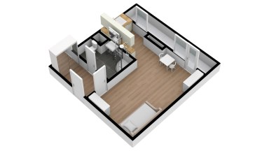 Pronájem krásného bytu 1+kk/L/S, 32 m2, Praha 4 - Krč, Milevská