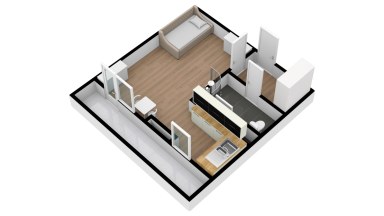 Pronájem krásného bytu 1+kk/L/S, 32 m2, Praha 4 - Krč, Milevská