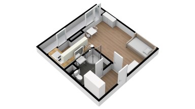 Pronájem krásného bytu 1+kk/L/S, 32 m2, Praha 4 - Krč, Milevská