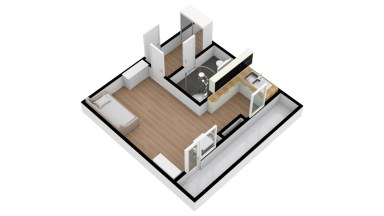 Pronájem krásného bytu 1+kk/L/S, 32 m2, Praha 4 - Krč, Milevská