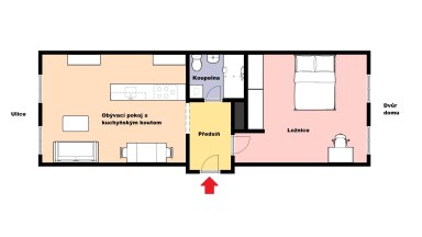 Pronájem bytu 2+kk (52,39 m²), Praha 2 – Vinohrady, ulice Moravská