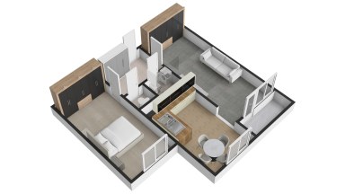 Pronájem bytu 2+1 s lodžií, celkem 60,11 m², Cíglerova, Praha 14 – Černý Most