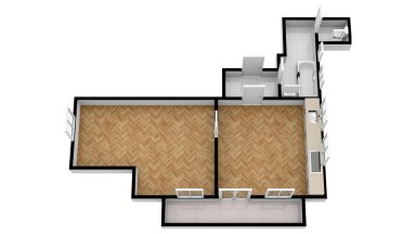 Pronájem krásného bytu 2+KK/B, 50 m2, Praha 4 - Podolí, Pravá