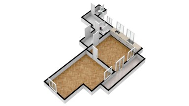 Pronájem krásného bytu 2+KK/B, 50 m2, Praha 4 - Podolí, Pravá