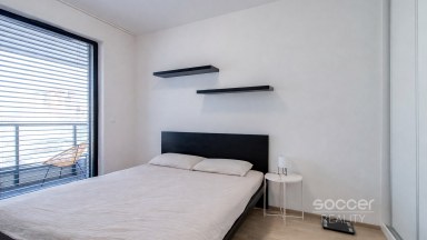 Pronájem bytu 2+kk, 48,4 m2 s balkonem 3,4 m2 a sklepem, Praha 7 – Holešovice, ul. Sanderova.