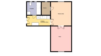 Pronájem bytu 2+kk, 45m2, Praha 5 - Smíchov, Grafická