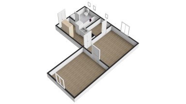 Pronájem bytu 2+kk, 45m2, Praha 5 - Smíchov, Grafická