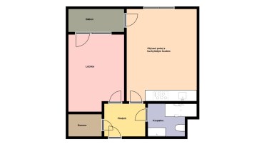 Prodej bytu 2+kk s balkonem a garážovým stáním v ulici Oty Bubeníčka, Praha 22 - Uhříněves