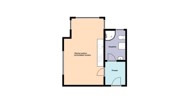 Pronájem bytu 1+kk, 20 m2, Praha 4 - Podolí, ul. Pravá.