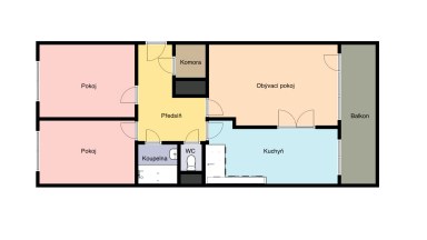 Prodej bytu 3+1/L/S, 70 m2, Praha 4 - Chodov, ul. Konstantinova.