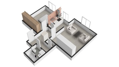 Pronájem bytu 2+kk, 43 m2, Praha 4 - Braník, ul. Branická.