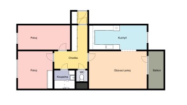 Pronájem bytu 3+kk/S, 66 m2, Praha 4 - Háje, ul. Brechtova.