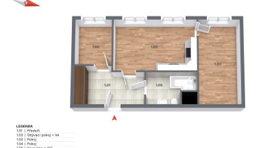 Prodej bytu 3+kk/sklep, 74+2,5 m2 v ulici Loudova, Praha 3 – Žižkov.