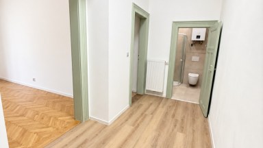 Pronájem světlého, prostorného bytu 2+kk, 54m2 v Praze 3-Nitranská ul.